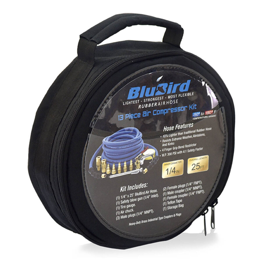 Air Hose, 25' Rubber, Air Chuck