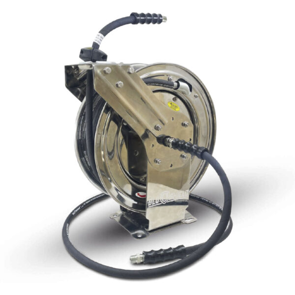 BluShield Pressure Washer Stainless Steel Hose Reel